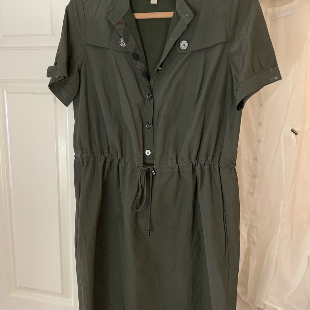 Burberry FUN Olive green dress, like new